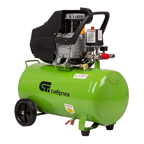 Компрессор воздушный КК-1500/50, 1.5 кВт, 198 л/мин, 50 л, прямой привод, масляный Сибртех по ценам производителя в Екатеринбурге с доставкой по всей России