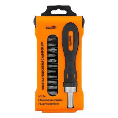 Отвертка реверсивная с набором бит, CrV, 12 шт, Sparta по ценам производителя в Екатеринбурге с доставкой по всей России
