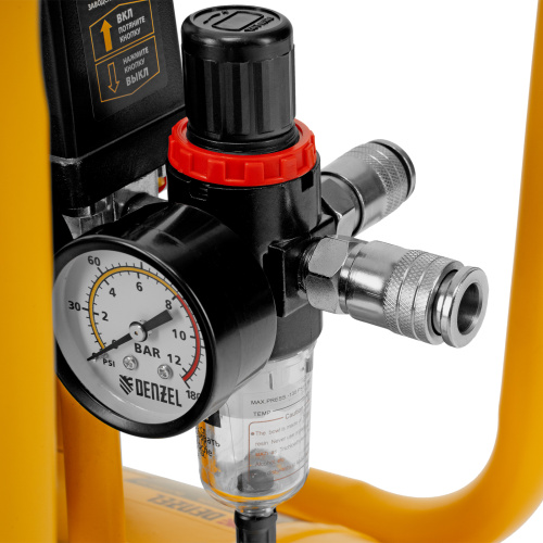 Компрессор безмасляный, малошумный DLS 2200/50, 2200 Вт, 2x1100, 50 л, 380 л/мин Denzel по ценам производителя в Екатеринбурге с доставкой по всей России