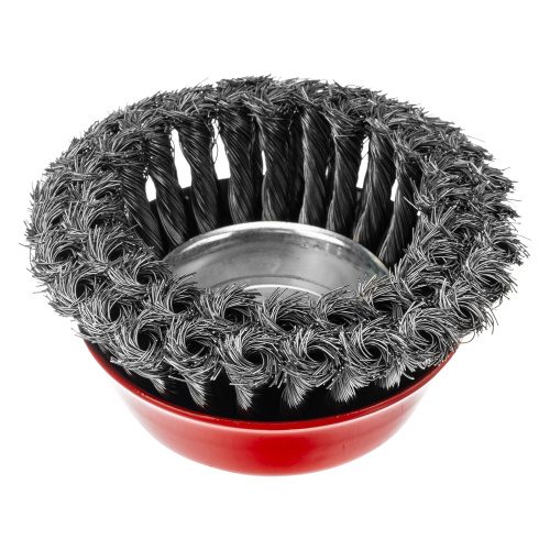 Щетка для УШМ, 125 мм, М14, "чашка", двухрядная, крученая проволока 0.35 мм Matrix по ценам производителя в Екатеринбурге с доставкой по всей России