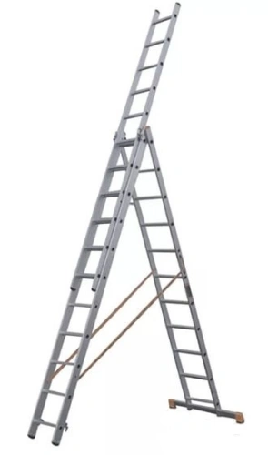Лестница 3-х секционная алюминиевая 3*11 по ценам производителя в Екатеринбурге с доставкой по всей России