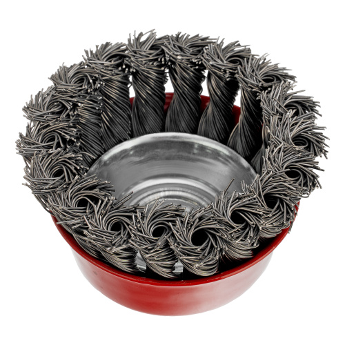 Щетка для УШМ, 75 мм, М14, "чашка", крученая проволока 0.5 мм Matrix по ценам производителя в Екатеринбурге с доставкой по всей России