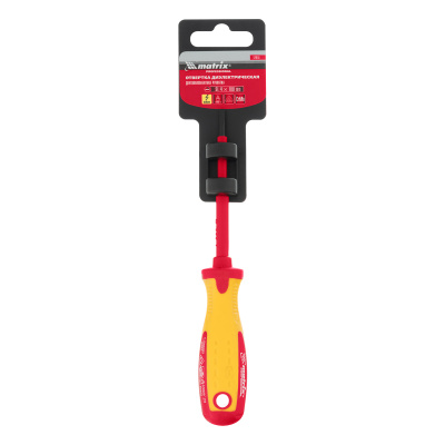 Отвертка Insulated, SL4 x 100 мм, CrMo, до 1000 В, двухкомпонентная рукоятка Matrix Professional по ценам производителя в Екатеринбурге с доставкой по всей России