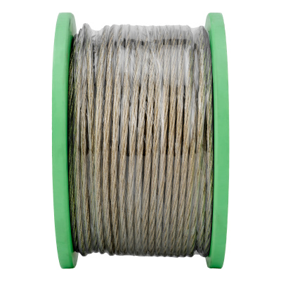 Трос металлополимерный прозрачный ПР-5.0, толщина 4.0 мм, катушка 100 метров Сибртех по ценам производителя в Екатеринбурге с доставкой по всей России