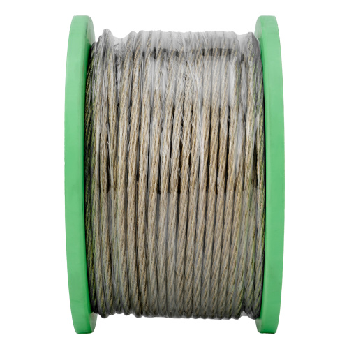 Трос металлополимерный прозрачный ПР-5.0, толщина 4.0 мм, катушка 100 метров Сибртех по ценам производителя в Екатеринбурге с доставкой по всей России