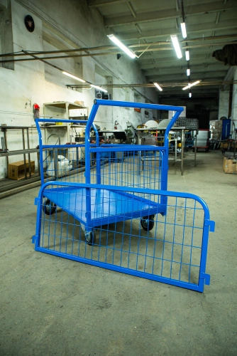 Тележка платформенная TOR ТП-3С (700х1200) с бортами из сетки и двумя ручками (колеса 160 мм) по ценам производителя в Екатеринбурге с доставкой по всей России