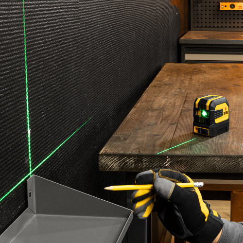 Лазерный уровень LX 03 Green, 30 м, 520 нм, резьба 1/4" Denzel по ценам производителя в Екатеринбурге с доставкой по всей России