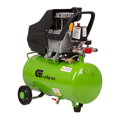 Компрессор воздушный КК-1500/24, 1.5 кВт, 198 л/мин, 24 л, прямой привод, масляный Сибртех купить в Москве с доставкой по всей России | ProtosMarket.ru