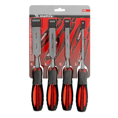 Набор долот-стамесок плоских "Тигровый глаз", 4 шт, 6-12-18-24 мм Matrix по ценам производителя в Екатеринбурге с доставкой по всей России