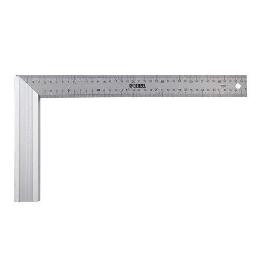 Угольник стальной 400 мм, нержавеющая сталь, градуировка, алюминиевое основание Denzel по ценам производителя в Екатеринбурге с доставкой по всей России