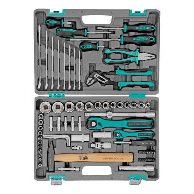 Набор инструментов, 1/2", 1/4", CrV, 12 гранные головки, пластиковый кейс, 76 предметов Stels по ценам производителя в Екатеринбурге с доставкой по всей России
