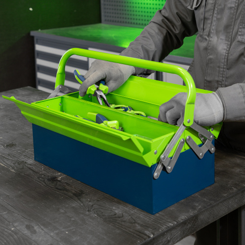 Ящик для инструмента, 430 х 200 х 160 мм, три секции, металлический Сибртех по ценам производителя в Екатеринбурге с доставкой по всей России