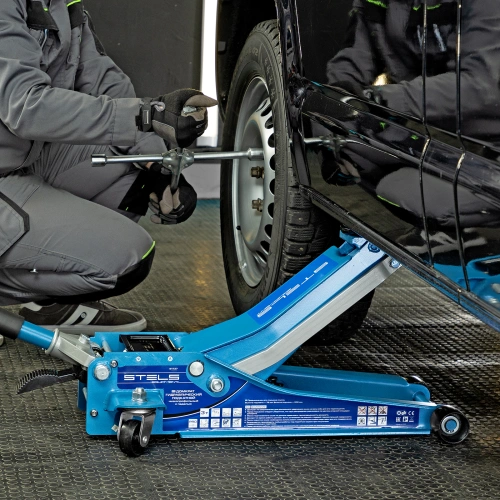 Домкрат гидравлический подкатной 3 т, быстрый подъем, Low profile quick lift, 75-505 мм, профессиональный STELS по ценам производителя в Екатеринбурге с доставкой по всей России