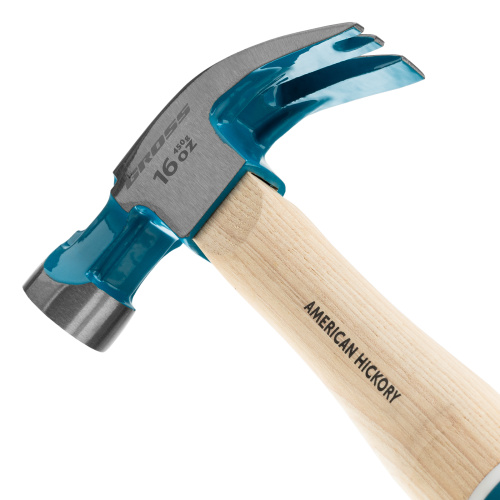 Молоток-гвоздодер, 450 г, угол 45, магнит, обрезиненная рукоятка American hickory GROSS по ценам производителя в Екатеринбурге с доставкой по всей России