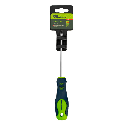 Отвертка, SL4 х 100 мм, CrV, двухкомпонентная рукоятка Сибртех по ценам производителя в Екатеринбурге с доставкой по всей России