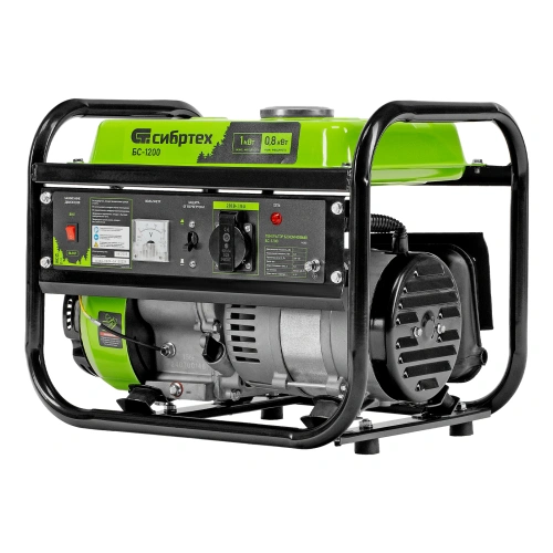 Генератор бензиновый БС-1200, 1 кВт, 230 В, четырехтактный, 5.5 л, ручной стартер Сибртех по ценам производителя в Екатеринбурге с доставкой по всей России