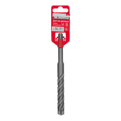 Бур по бетону, 16 x 160 мм, SDS PLUS c крестовой пластиной Matrix по ценам производителя в Екатеринбурге с доставкой по всей России