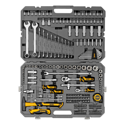 Набор инструментов, 1/2", 1/4", CrV, S2, пластиковый кейс, 194 предмета Denzel по ценам производителя в Екатеринбурге с доставкой по всей России