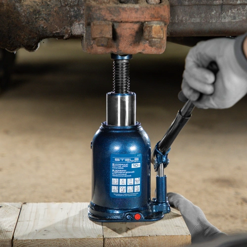 Домкрат гидравлический бутылочный телескопический, 10 т, подъем 180-430 мм Stels по ценам производителя в Екатеринбурге с доставкой по всей России