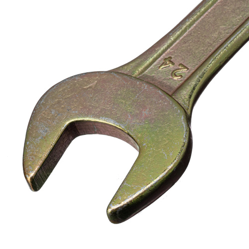 Ключ рожковый, 24 х 27 мм, желтый цинк Сибртех по ценам производителя в Екатеринбурге с доставкой по всей России