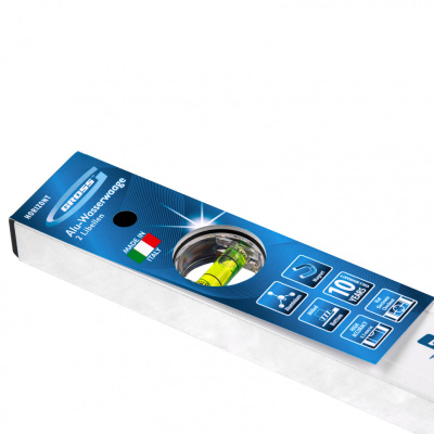 Уровень алюминиевый, 400 мм, фрезерованный, 2 глазка, магнитный Gross по ценам производителя в Екатеринбурге с доставкой по всей России