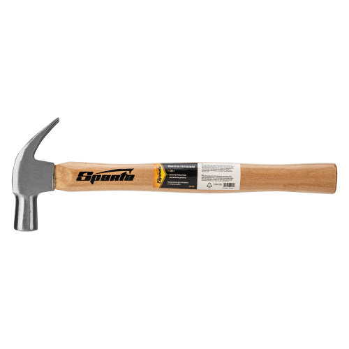 Молоток-гвоздодер, 225 г, боек 22 мм, деревянная рукоятка Sparta по ценам производителя в Екатеринбурге с доставкой по всей России