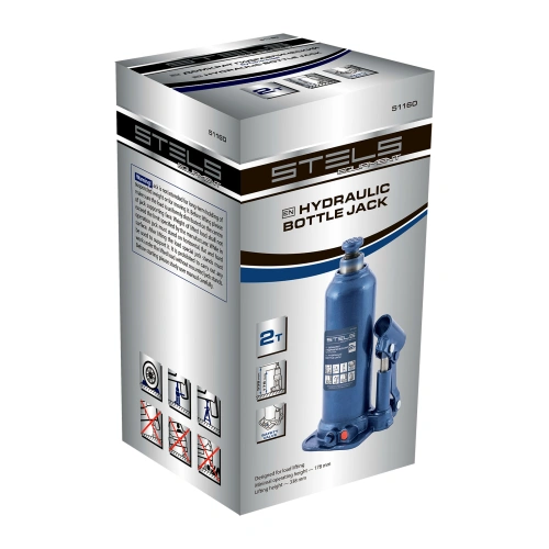 Домкрат гидравлический бутылочный, 2 т, h подъема 178-338 мм Stels по ценам производителя в Екатеринбурге с доставкой по всей России