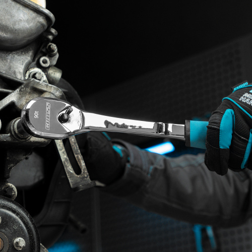 Ключ-трещотка 1/2", CrV, 90 зубьев, усиленный, хром Gross по ценам производителя в Екатеринбурге с доставкой по всей России