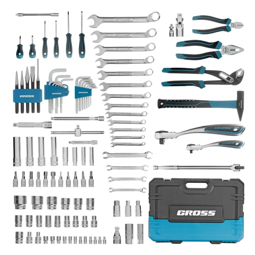 Набор инструментов, 1/4", 1/2", CrV, 120 зубьев, 115 предметов Gross по ценам производителя в Екатеринбурге с доставкой по всей России