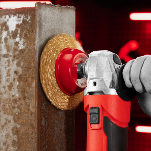 Щетка для УШМ, 100 мм, М14, "чашка", латунированная витая проволока Matrix по ценам производителя в Екатеринбурге с доставкой по всей России