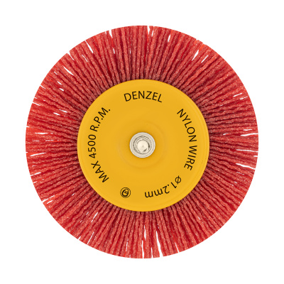 Щетка для дрели, 100 мм, Плоская, со шпилькой, нейлоновая щетина Denzel по ценам производителя в Екатеринбурге с доставкой по всей России