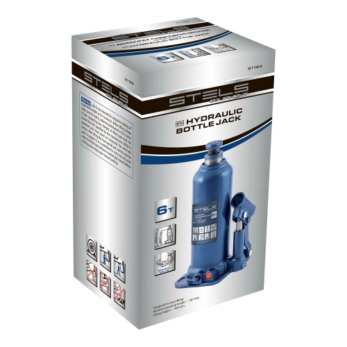 Домкрат гидравлический бутылочный, 6 т, h подъема 207-404 мм Stels по ценам производителя в Екатеринбурге с доставкой по всей России