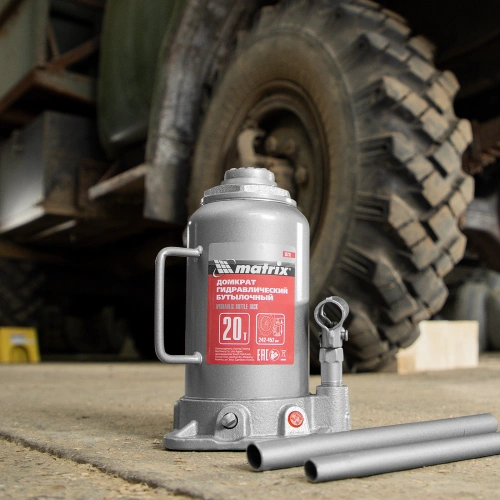 Домкрат гидравлический бутылочный, 20 т, высота подъема 242-452 мм Matrix по ценам производителя в Екатеринбурге с доставкой по всей России
