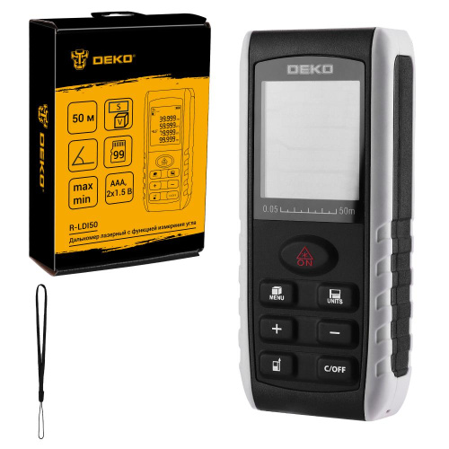 Дальномер лазерный c функцией измерения угла DEKO R-LDI50 по ценам производителя в Екатеринбурге с доставкой по всей России