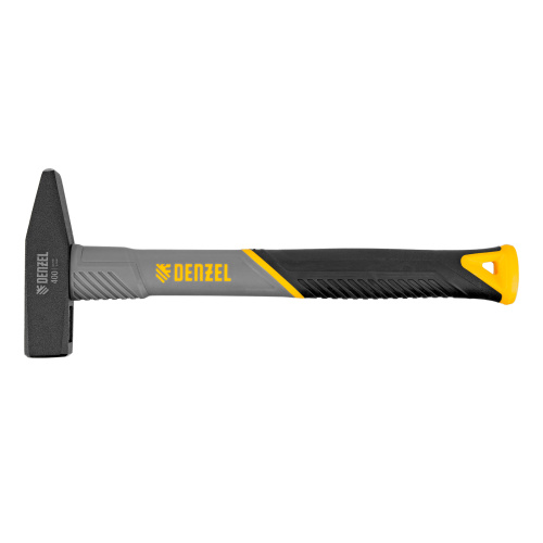 Молоток слесарный, 400 г, кованый, фибергласовая рукоятка c TPR покрытием Denzel по ценам производителя в Екатеринбурге с доставкой по всей России