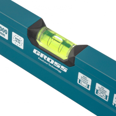 Уровень алюминиевый, 1200 мм, 2 рукоятки, фрезеровка, 3 глазка, Prazision Gross купить в Москве с доставкой по всей России | ProtosMarket.ru