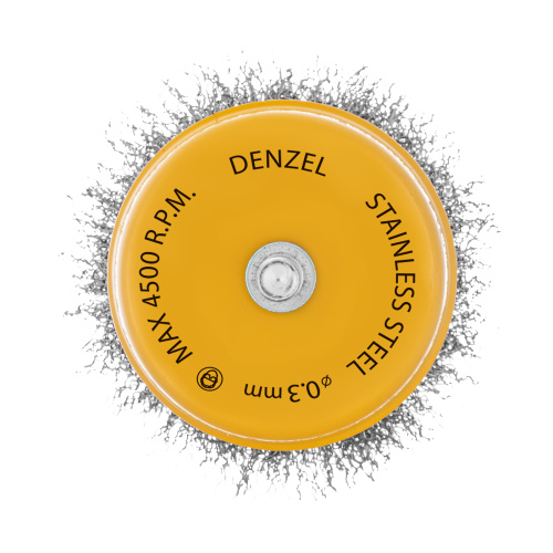 Щетка для дрели, 75 мм, Чашка, со шпилькой, нержавеющая витая проволока Denzel по ценам производителя в Екатеринбурге с доставкой по всей России