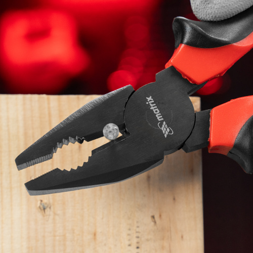 Плоскогубцы комбинированные Black Nickel, 200 мм, двухкомпонентные рукоятки Matrix по ценам производителя в Екатеринбурге с доставкой по всей России