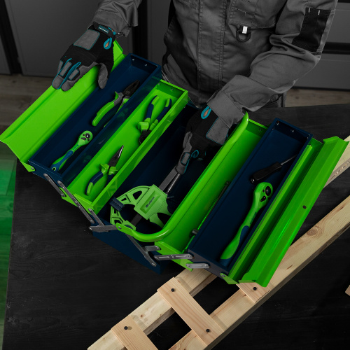 Ящик для инструмента, 430 х 200 х 200 мм, пять секций, металлический Сибртех 90751 по ценам производителя в Екатеринбурге с доставкой по всей России