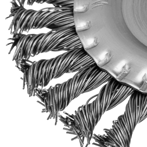 Щетка для УШМ 150 мм, М14, плоская, крученая проволока 0.8 мм Matrix по ценам производителя в Екатеринбурге с доставкой по всей России