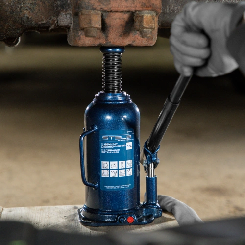 Домкрат гидравлический бутылочный, 16 т, h подъема 227-457 мм Stels по ценам производителя в Екатеринбурге с доставкой по всей России