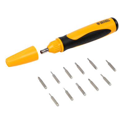 Отвертка реверсивная, механизм SmartPush mini 11 шт, CrMo Denzel по ценам производителя в Екатеринбурге с доставкой по всей России