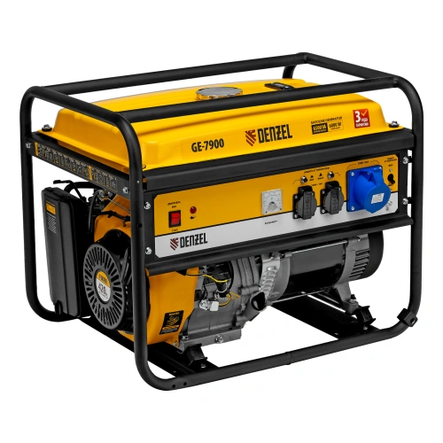 Генератор бензиновый GE 7900, 6.5 кВт, 220 В/50 Гц, 25 л, ручной пуск Denzel по ценам производителя в Екатеринбурге с доставкой по всей России