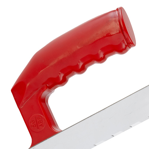 Гладилка из нержавеющей стали, 280 х 130 мм, зеркальная полировка, пластмассовая ручка, зуб 10 х 10 мм Matrix по ценам производителя в Екатеринбурге с доставкой по всей России