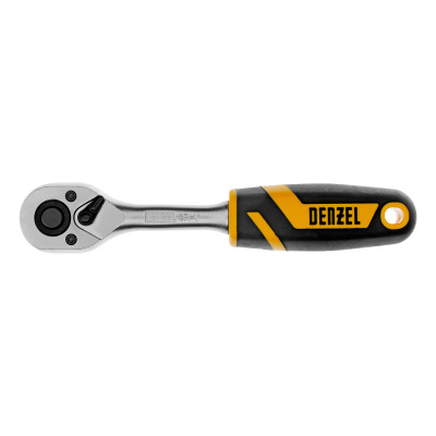 Ключ-трещотка 1/4", 90 зубьев, с быстрым сбросом, CrV Denzel по ценам производителя в Екатеринбурге с доставкой по всей России