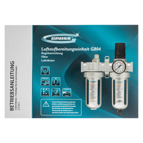 Блок подготовки воздуха регулятор-фильтр-лубрикатор G804, 1/2 Gross по ценам производителя в Екатеринбурге с доставкой по всей России