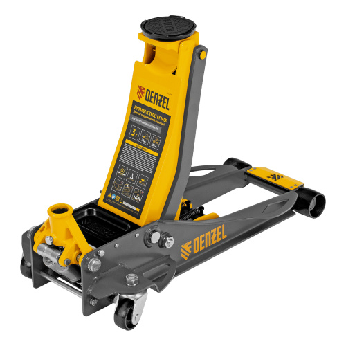 Домкрат гидравлический подкатной, 3 т, 75-500 мм, быстрый подъем, низкий подхват, проф. Denzel по ценам производителя в Екатеринбурге с доставкой по всей России