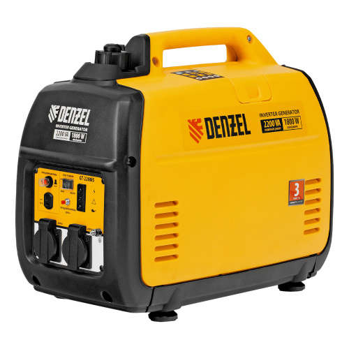 Генератор инверторный GT-2200iS, 2.2 кВт, 230 В, бак 4 л, закрытый корпус, ручной старт Denzel по ценам производителя в Екатеринбурге с доставкой по всей России