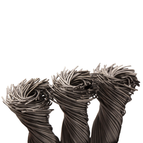 Щетка для УШМ, 150 мм, "Плоская", крученая нержавеющая проволока 0.5мм, посадка 22.2 мм Denzel по ценам производителя в Екатеринбурге с доставкой по всей России