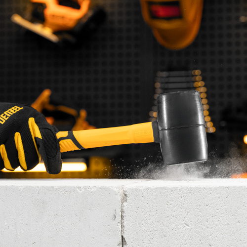 Киянка резиновая, 450 г, черная, фибергласовая рукоятка c TPR покрытием Denzel по ценам производителя в Екатеринбурге с доставкой по всей России